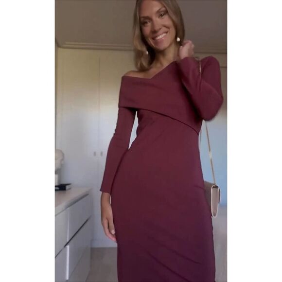 ZARA CROSSED ASYMMETRICAL DRESS - Picture 4 of 6